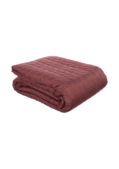Taç Glory Kendinden Desenli%100 Polyester Yatak Örtüsü Seti, Bordo, Çift Kişilik Diğer