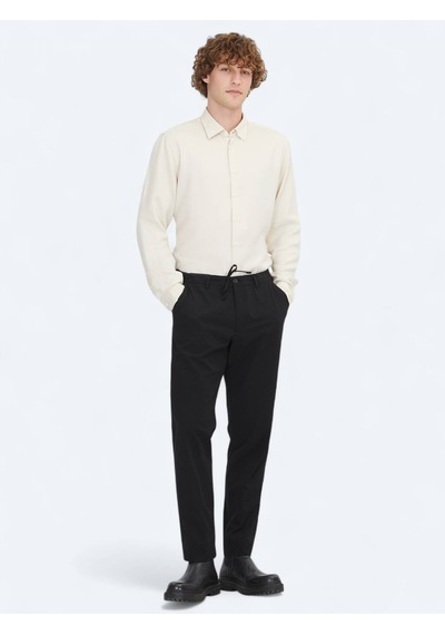 Kip Ekru Regular Fit Dokuma Casual Gömlek Ekru