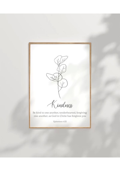 Çerçevesiz Poster Kindness Temalı Minimalist