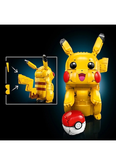 LEGO® Pokémon™ Pikachu ve Poké Topu 72152 - Yetişkinler için Duruşu Ayarlanabilir Figür İçeren Video Oyunu Modeli Yapım Seti (2050 Parça)
