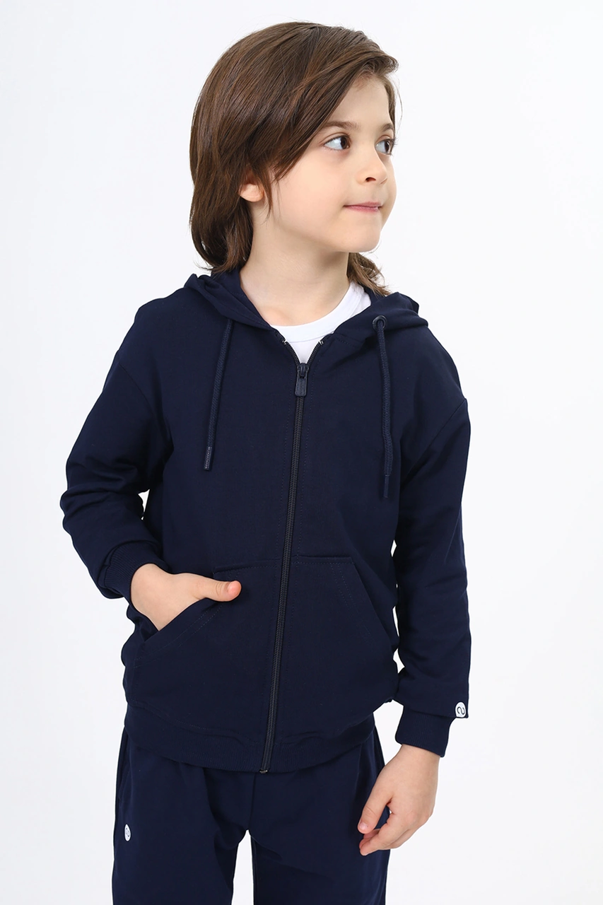Toontoy Kids Toontoy Erkek Çocuk Baskılı Hırka Lacivert