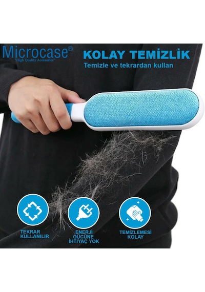 Microcase 2'li Kedi-Köpek Tüy Toplama Fırça Seti - AL3178