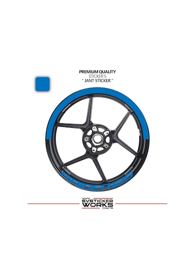 Tvs Raider 125 Jant Şeridi Yarım Jant Kaplama & Raider 125 Yazı Sticker Seti 45973760