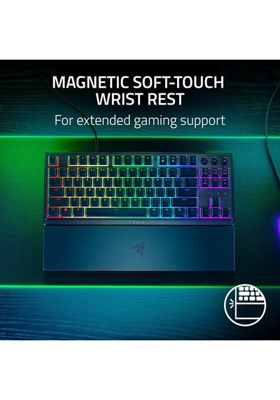 Ornata V3 Tenkeyless - Kompakt Düşük Profil Oyun Klavyesi Meka-membran Anahtarlar, Özel Medya Tuşları, Manyetik Y