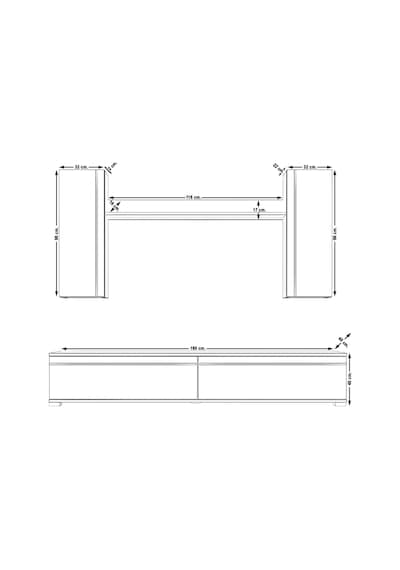 Decoraktiv Eko 7 Mdf Std Tv Ünitesi Tv Sehpası Pera - Siyah