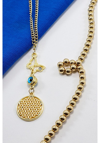 Gold Renkli Parlak Taşlı Kelebek Lotus Çiçekli Araba Dikiz Ayna S