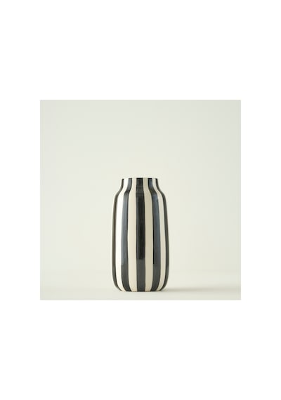 Bella Maison Rise Stoneware Vazo Siyah-beyaz 14x14x26 Cm Siyah-beyaz