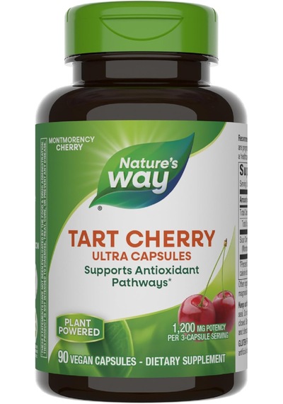 Nature's Way Tart Cherry Ultra Montmorency Cherry Antioxidant 1200 Mg 90 Vegan Caps Aromasız