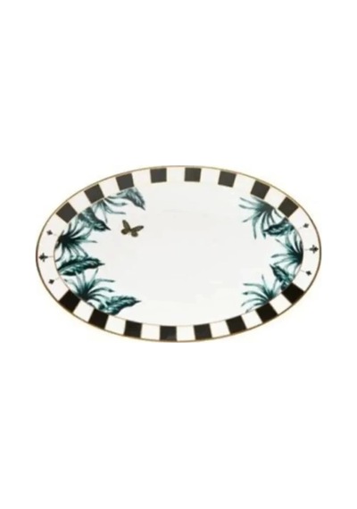 Porland Palms Kayık Tabak 32cm Çok Renkli