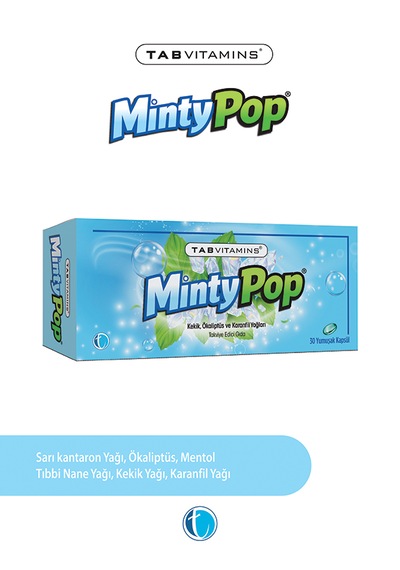 Tabvitamins Mintypop Kekik, Karanfil Ve Ökaliptüs Yağları İçeren 30 Yumuşak Kapsül