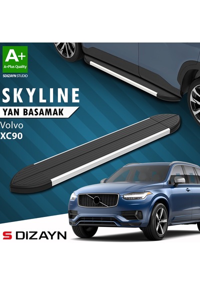 S-dizayn Volvo Xc90 2 Skyline Aluminyum Yan Basamak 193 Cm 2015-2019 A+ Kalite