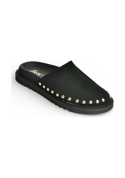 Fox Shoes Y918132902 Siyah Süet Önü Kapalı Sabo Terlik