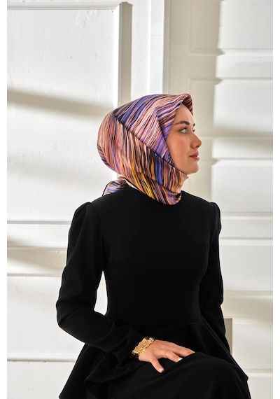 Silk Home Twill İpek Eşarp 11484-23 Siyah, Saks, Sarı, Pudra, Sarı, Yavruağzı