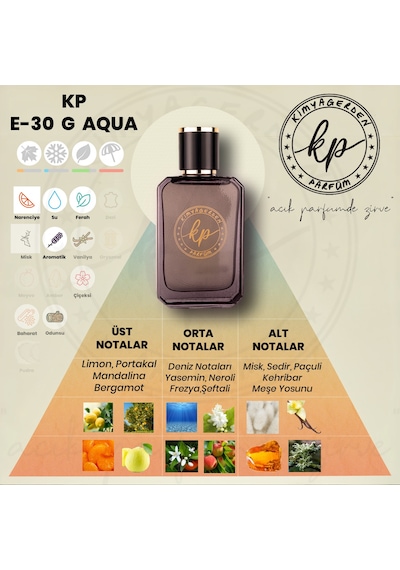 Kimyagerden E-30 Açık Parfüm Çeşitleri 50 ML