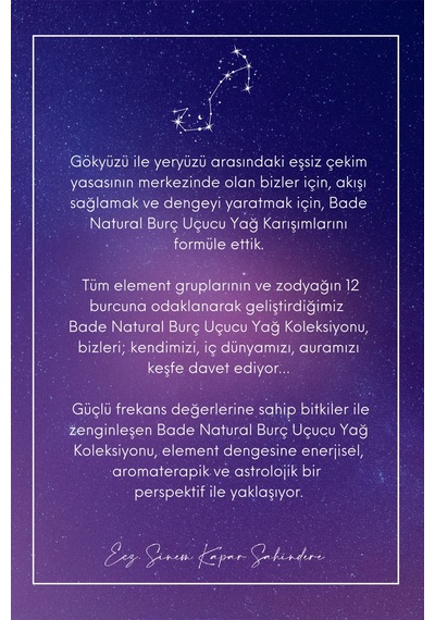 Bade Natural Akrep Burcu Aromaterapi Karışımı 10 ML