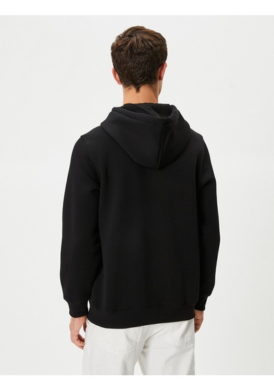 Koton Atatürk Baskılı Kapşonlu Sweatshirt 100.yıla Özel Siyah 4wam70491mk Siyah