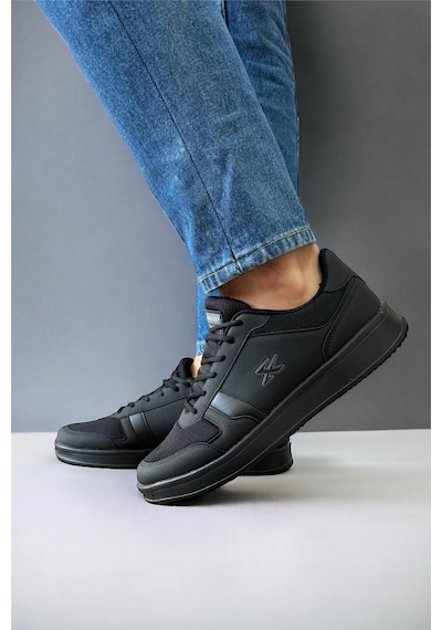 Erkek Günlük Sneaker Rahat Spor Ayakkabı Siyah-Sıyah Siyah