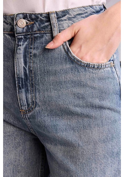 Defacto 90s Wıde Leg Yüksek Bel Jean Yıkamalı Pantolon G8835ax26spnm34 Mavi-nm34