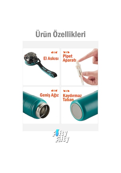 Tkk 900 Ml Çelik Termos Çift Kullanım Pipetli/rahat İçim -12/24 Sıcak-soğuk- Yalıtım -tkk2025900ml Yeşil