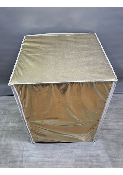 Gold Kumaş Dokulu Pvc Çamaşır & Kurutma Makinesi Örtüsü Su Geçirmez, Dayanıklı Ve Modern Tasarım Altın