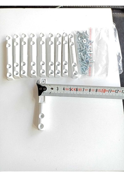 10x20 Sineklik Menteşesi Plastik 10'lu Beyaz - Mobilya Kilitleri - Tek Ebat Mobilya Kilitleri