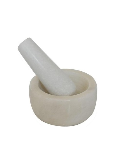 Mayasa Karbeyaz Mermer Havan, Ø9.5x5 Cm 8781