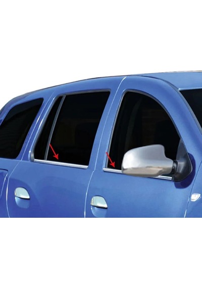 Dacia Logan Mcv 2013 Sonrası Krom Cam Çıtası 4 Kapı P.çelik