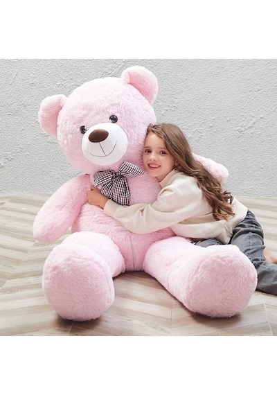 Peluş 120 Cm Papyonlu Sevimli Ayı - Sevgiliye Özel Hediye