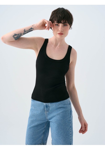 Loft Siyah Kadın Kolsuz T-shirt Lf2038440 Siyah