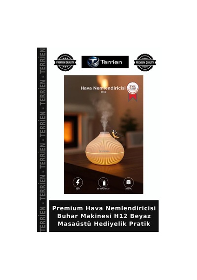 Premium Hava Nemlendiricisi Buhar Makinesi H12 Beyaz Masaüstü Hediyelik Pratik