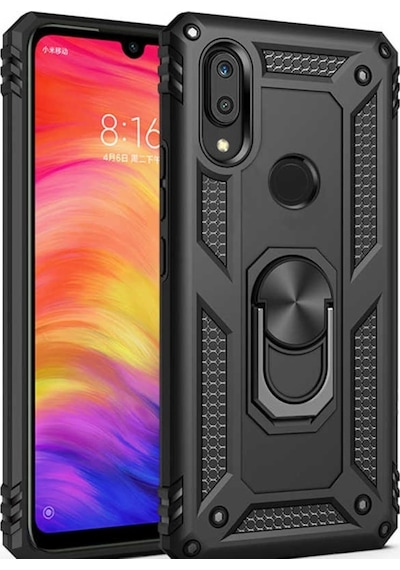 Huawei P Smart 2019 Yüzüklü Standli Vega Kilif Ekran Koruyucu 510330881