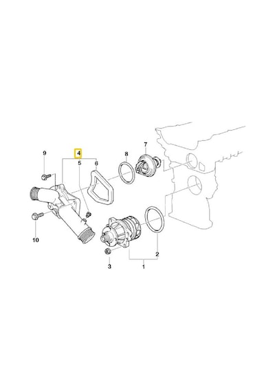Bmw E38 Ve E39 M52 Uyumlu Motor Alüminyum Termostat Kapağı 115317