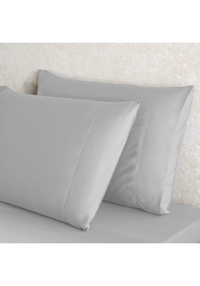 Linens X Tencel Lyocell 2'li Standart Yastık Kılıfı Seti Gri Gri