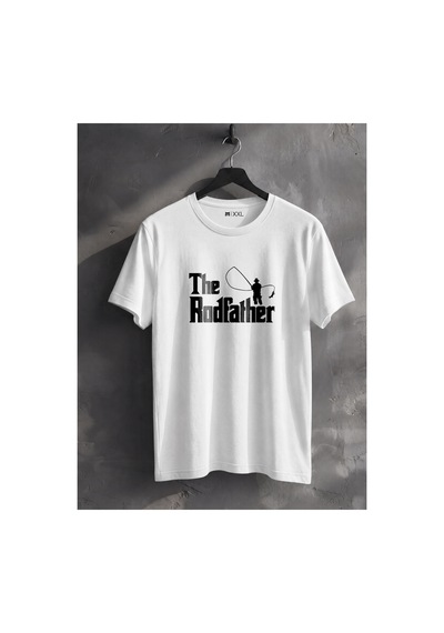 North Whiskers The Rodfather Esprili Balıkçı Baskılı %100 Pamuklu Unisex Lacivert Tişört Beyaz - 875039313 Beyaz - 875039313 Beyaz