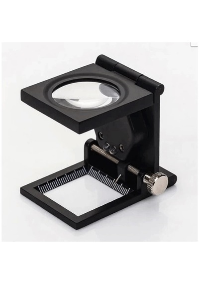 -28x28 Mm Katlanır Sayaçlı Metal Lüp, 2 Led Işıklı Büyüteç Tekstil Th9005a Lisinya Çok Renkli