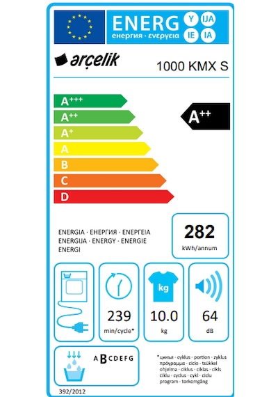 Arçelik 1000 KMX S 10 KG Isı Pompalı Çamaşır Kurutma Makinesi