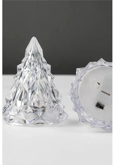 Lapidaria Kristal Elmas Teklli Çam Ağacı Mum Seti 8 Cm Yılbaşı Led Mum, Sarı, Tycpw6utxn1699200