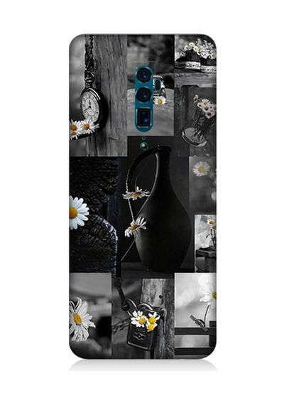 Oppo Reno 10x Zoom Uyumlu Papatya Aşkı Desenli Silikon Kılıf