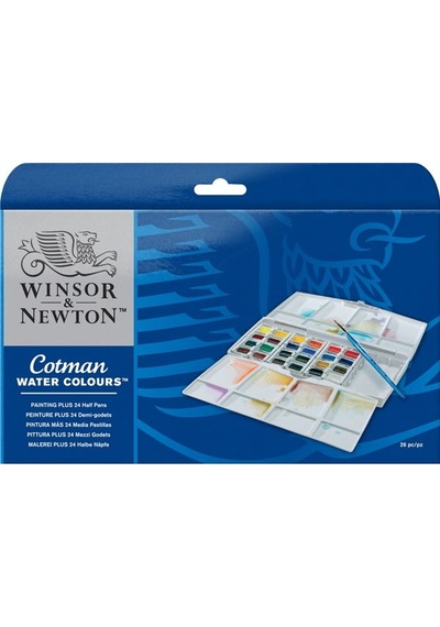Winsor & Newton Cotman Tablet Sulu Boya Seti 24 Renk