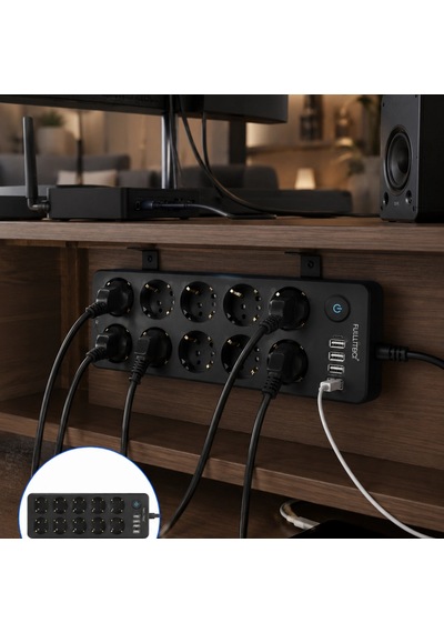 Akım Korumalı 10'lu Çoklu Priz Usb-a Ve Type-c Şarj Çıkışlı Diğer