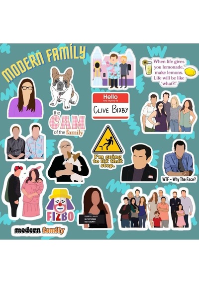 Modern Family Sticker Seti Laptop Notebook Telefon Etiket Journal 1