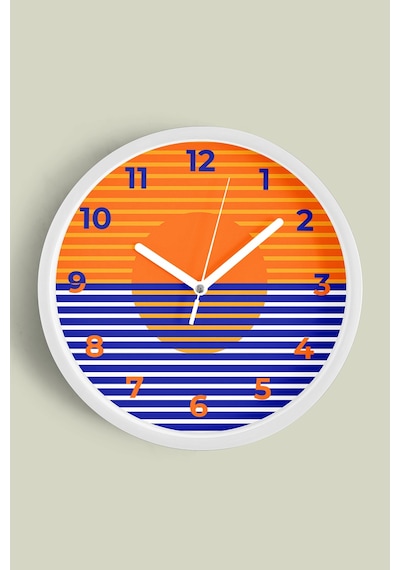 Modern Duvar Saati - 25cm - Önü Camlı Beyaz Kasa - Sessiz Mekanizma-jh0877 Beyaz