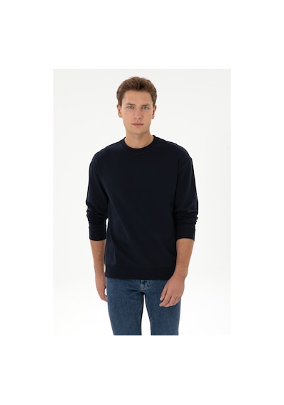 U.S. Polo Assn. Erkek Comfort Fit Bisiklet Yaka Lacivert İnce Sweatshirt 50316378-VR033 U.S. Polo Assn. Erkek Comfort Fit Bisiklet Yaka Lacivert İnce Sweatshirt 50316378-VR033
