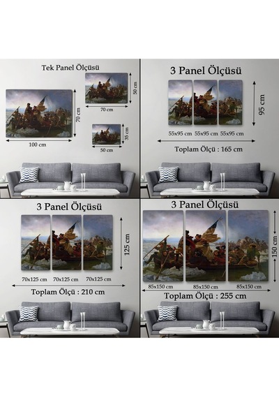 Es10 Dekoratif Baskı Dini Tablo Kanvas Tablo (95 x 165)