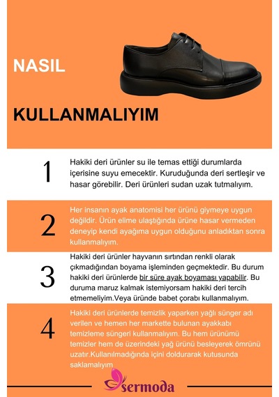 Sermoda Deri Erkek Ayakkabı - Kalın Taban Damatlık Deri Ayakkabı M Siyah