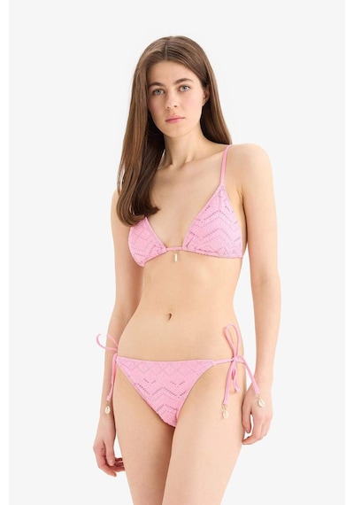 Defacto Regular Fit Nakışlı Brode Üçgen Bikini Üstü B6894AX25SM Pembe