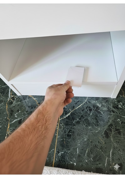 Arya Beyaz Tek Cekmeceli Gizli Bölmeli Komodin 2 Beyaz