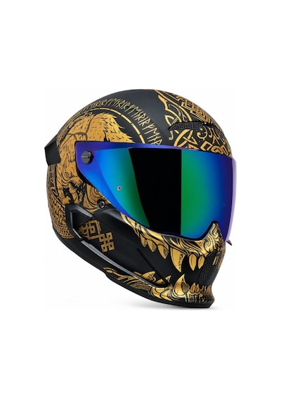 Ruroc Atlas 4.0 Fenrir Kapalı Motosiklet Kaskı, Green Iridescent Vizör Dot Sertifika Sarı - Siyah Ruroc Atlas 4.0 Fenrir Kapalı Motosiklet Kaskı, Green Iridescent Vizör Dot Sertifika Sarı - Siyah