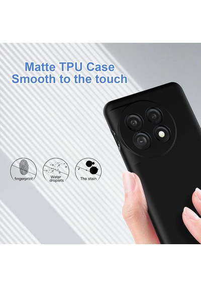 Caseonn Oneplus 11 Kılıf Kamera Korumalı Mikrofiber Astarlı Lansman Siyah