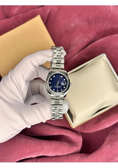 Lacivert Datejustkadın Kol Saati Gümüş